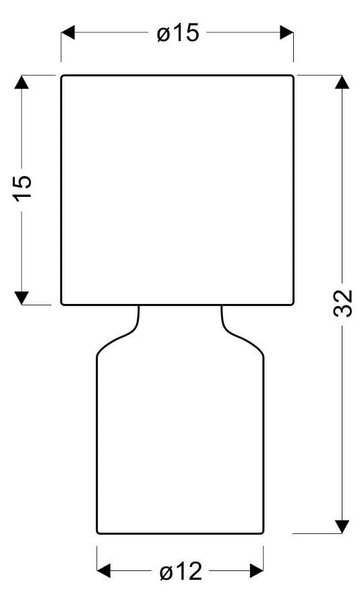 Krémszínű asztali lámpa textil búrával (magasság 32 cm) Iner – Candellux Lighting