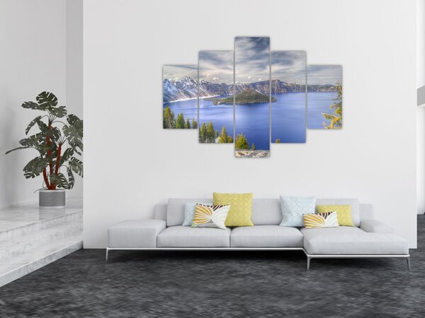 Kép egy hegyi tóról (150x105 cm)