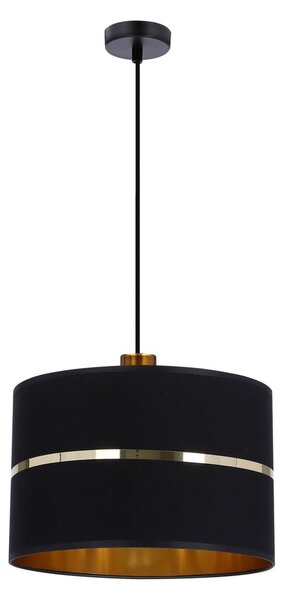 Fekete függőlámpa textil búrával ø 30 cm Assam – Candellux Lighting