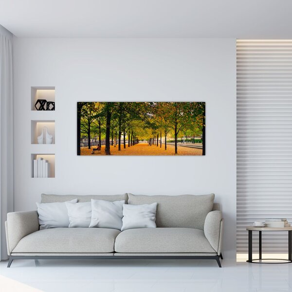 Egy kép az őszi fák sikátorából (120x50 cm)