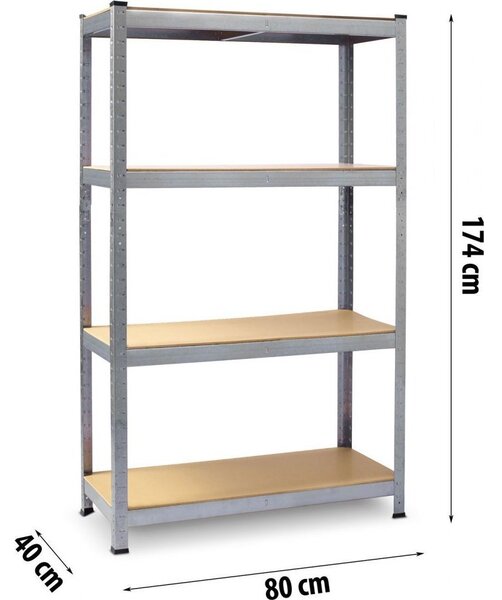 Fém Tároló Állvány 174 x 80 x 40 Plonos 470100