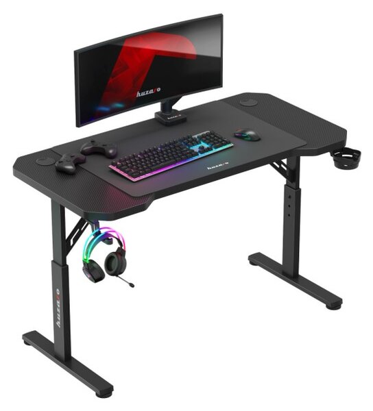 Huzaro Hero 2.6 Elektromosan állítható Gamer asztal 120 x 60 x 56-79 cm - Fekete