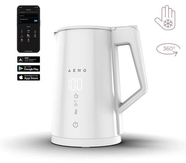 AENO EK8S Elektromos Vízforraló 1,7L Wi-Fi Fehér