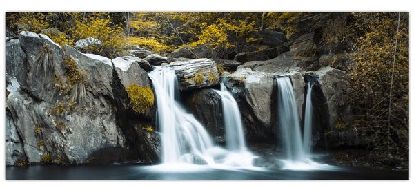 Kép - vízesés, Lushan, Kína (120x50 cm)