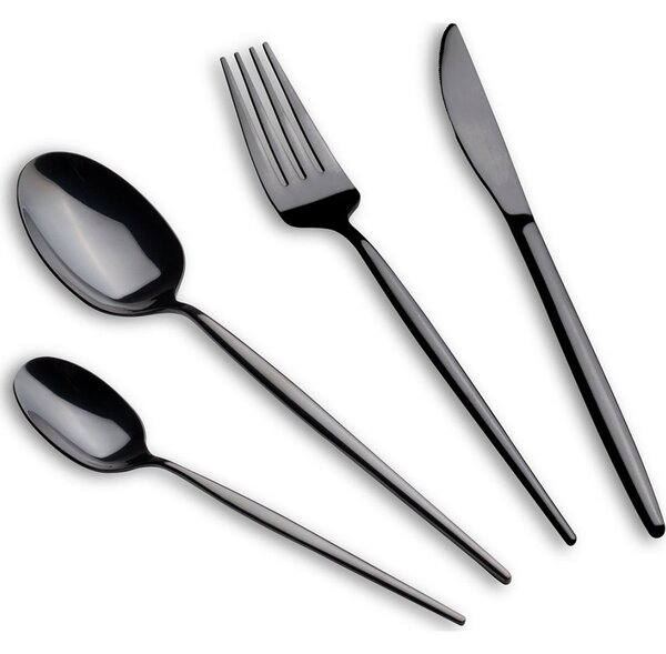 BerlingerHaus BH/3069 Matte Black Collection Evőeszköz Készlet - 24 db