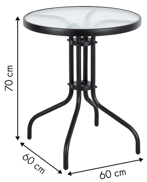 60 cm-es kerek kerti asztal