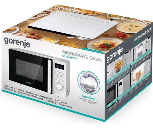Gorenje MO20A3WH 800W 20L fehér mikrohullámú sütő