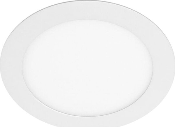 Recessed LED panel GTV ORIS, IP44, 13 W, 1020 lm, 3000 K, white, round shape, Ø16.8 cm