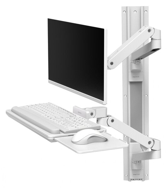 Ergotron LX PRO 13"-34" Monitor tartó fali kar billentyűzet tartóval - Fehér