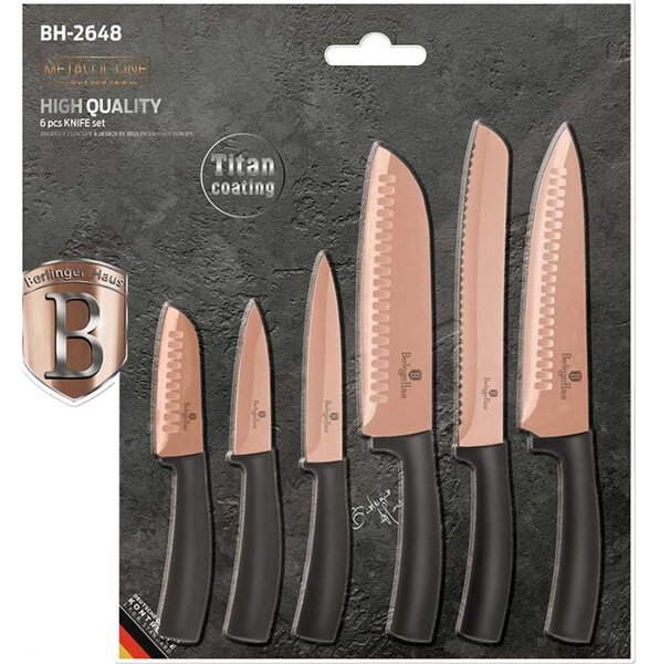 BerlingerHaus BH/2648 Black Rose Collection Késkészlet - Rozsdamentes Acél, Matt Fekete
