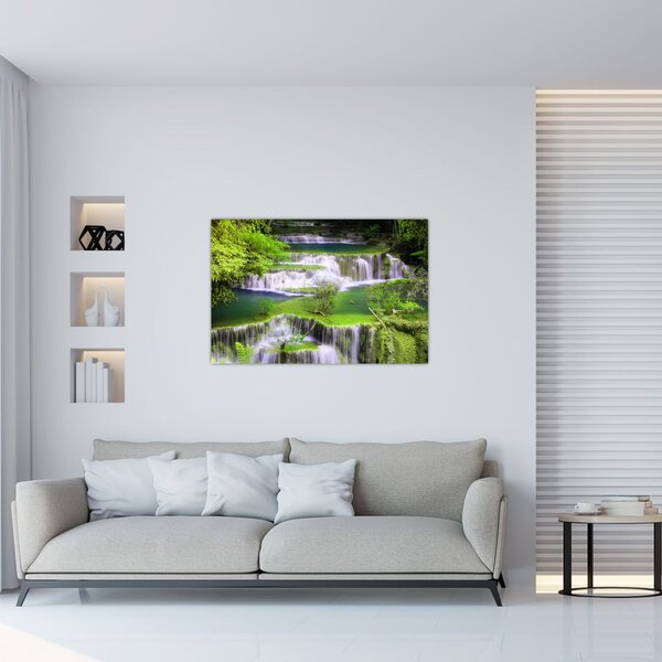 Kép - Huay Mae Khamin vízesések, Kanchanaburi, Thaiföld (90x60 cm)