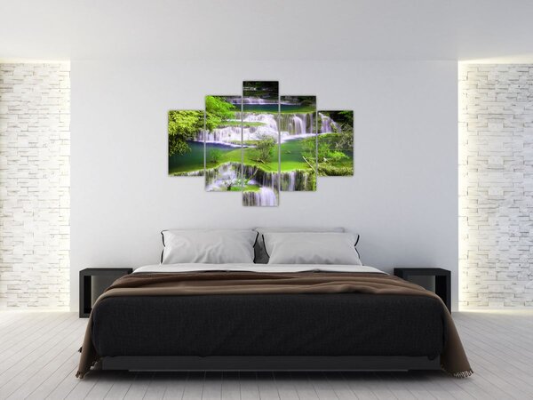 Kép - Huay Mae Khamin vízesések, Kanchanaburi, Thaiföld (150x105 cm)