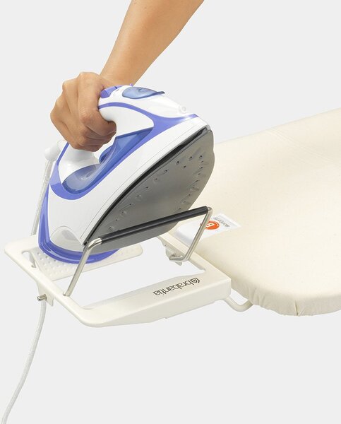 BRABANTIA Steam Iron Rest vasalódeszka 1240x380mm - B méret. kinyitható vasalótámasz. D=22mm fekete váz. tavaszi buborékok huzat - 134289