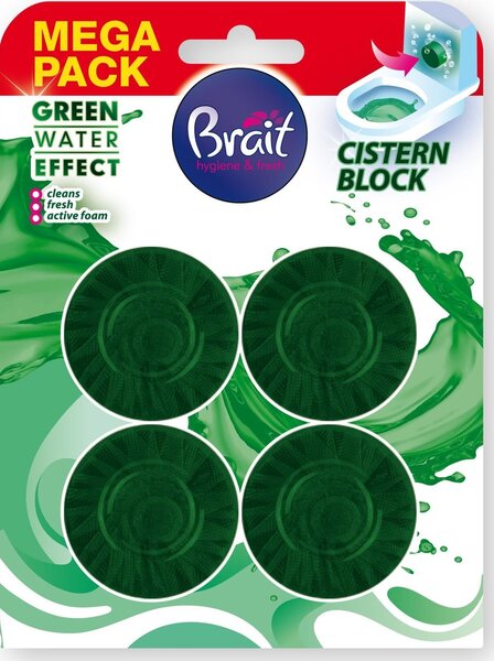DRAMERS BRAIT Green Water Effect Krążek do WC Zielony 4 x 50 g