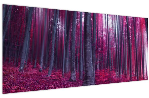 Egy rózsaszín erdő képe (120x50 cm)