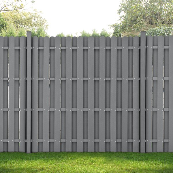 WPC kerítéselem kerítéspanel 185x193 cm szürke