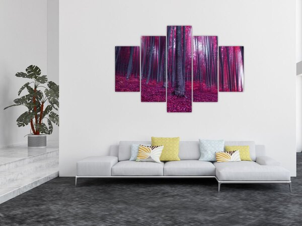 Egy rózsaszín erdő képe (150x105 cm)