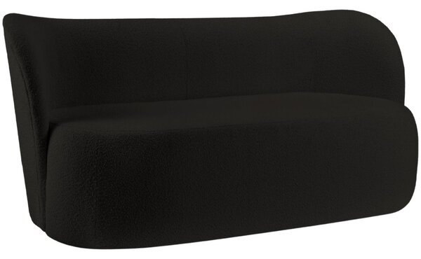 Fekete szövet háromüléses kanapé MICADONI Saamit 178 cm