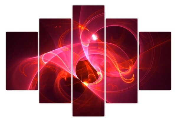 Modern rózsaszín absztrakció képe (150x105 cm)