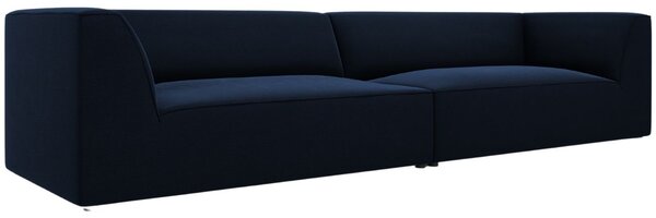 Királykék bársony négyszemélyes kanapé MICADONI Ruby 302 cm