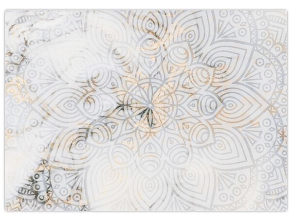 Egy fehér mandala képe (70x50 cm)