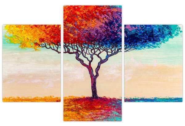 Egy festett fa képe (90x60 cm)