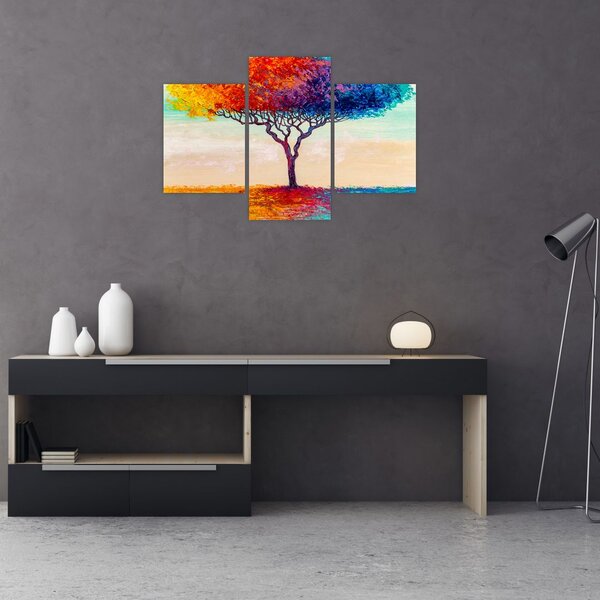 Egy festett fa képe (90x60 cm)