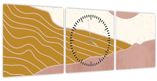 Kép - Napkelte (órával) (90x30 cm)