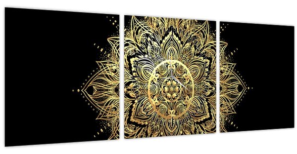 Kép - Mandala gazdagság (órával) (90x30 cm)