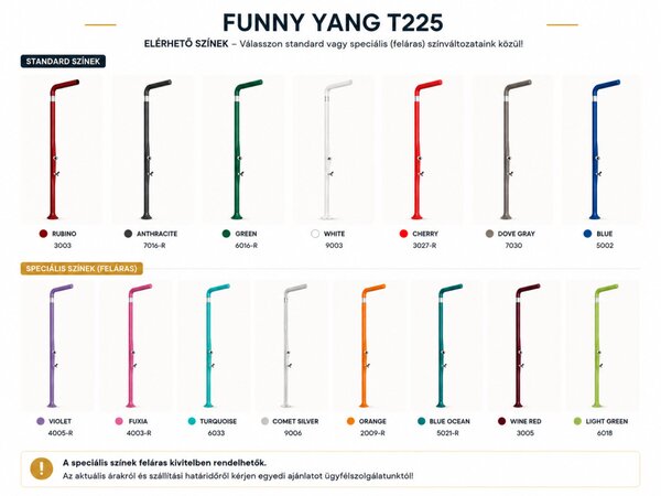 Funny Yang T225 hideg-meleg vizes kerti zuhany lábmosóval