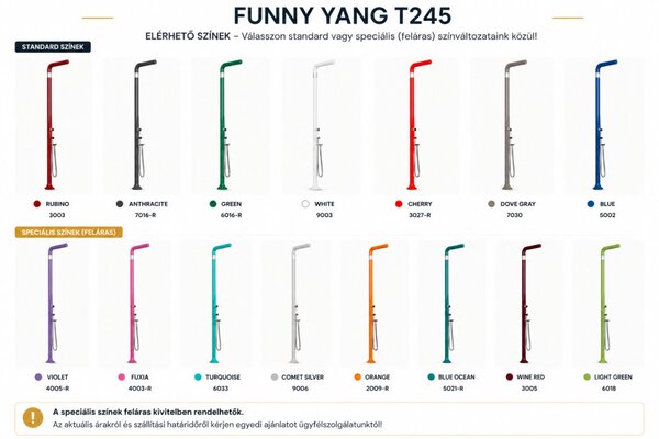 Funny Yang T245 hideg-meleg vizes kerti zuhany kézi zuhannyal
