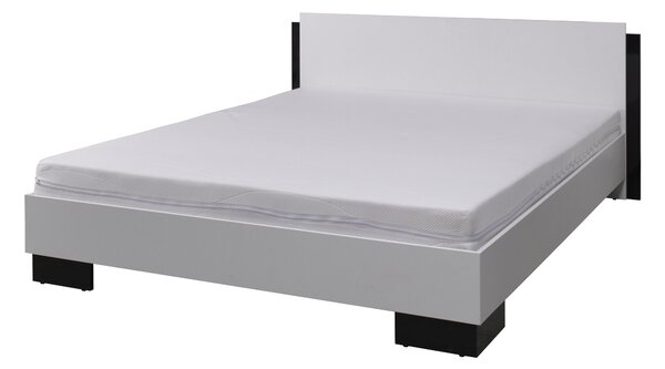 Franciaágy 160 cm Laurena (fekete) (ágyráccsal)