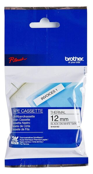 Brother MK231BZ P-touch feliratozó szalag 12mm fekete-fehér