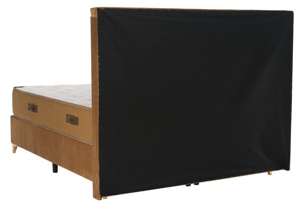 KONDELA Boxspring ágy 160x200, világosbarna, GOLDBIA