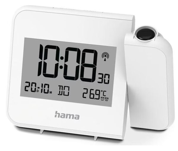 Hama 00222206 Hvar Digitális Projektoros Ébresztőóra - Fehér
