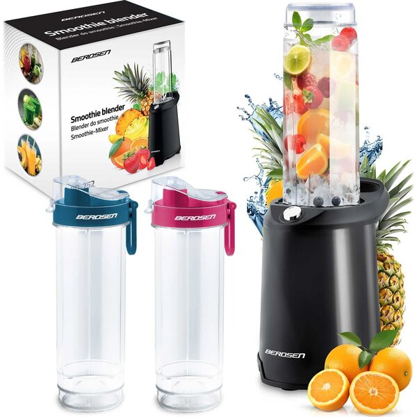 Berdsen 375200 Smoothie Készítő Turmixgép Fekete + Palack 350W Bd-752