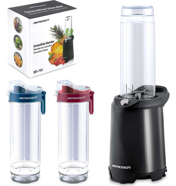Berdsen 375200 Smoothie Készítő Turmixgép Fekete + Palack 350W Bd-752