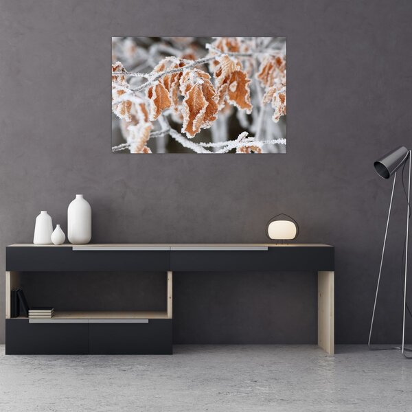 Kép - Fagyott levelek (90x60 cm)