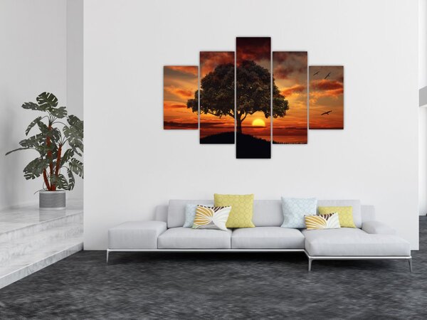 Fa képe naplementével (150x105 cm)