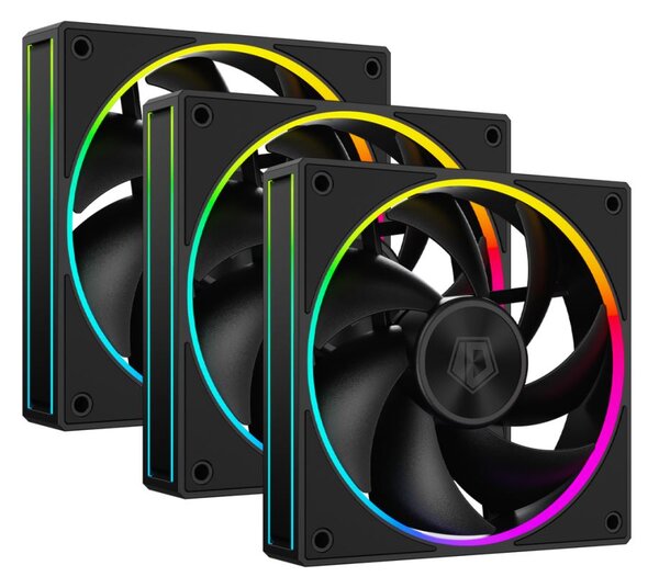ID-Cooling AF-127-ARGB-K TRIO hűtő ventiátor 12cm, 3db fekete