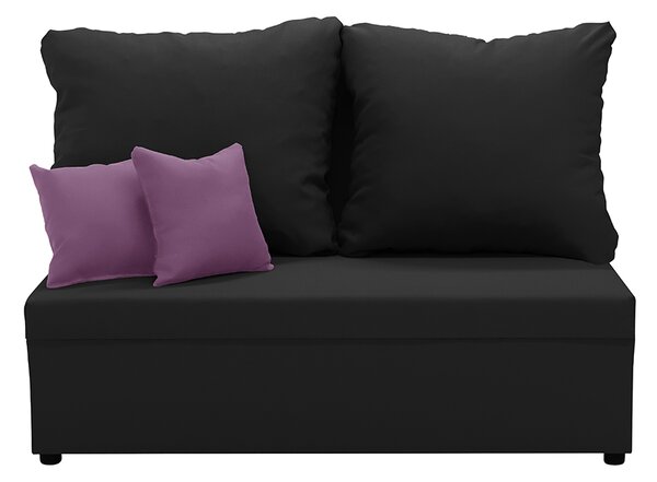 TOMI2 Kétszemélyes kinyitható kanapé Fekete/lila