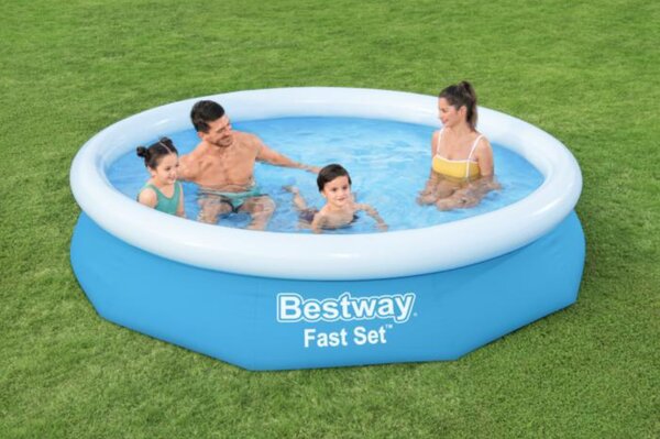 Bestway 57458 kerti medence Felfújható medence Kerek 3200 L Kék, Fehér