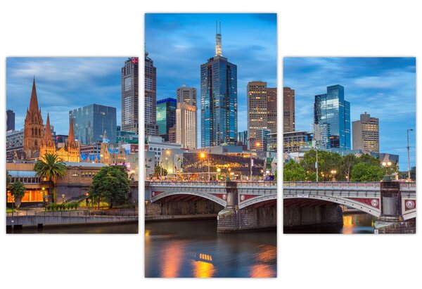 Melbourne város képe (90x60 cm)