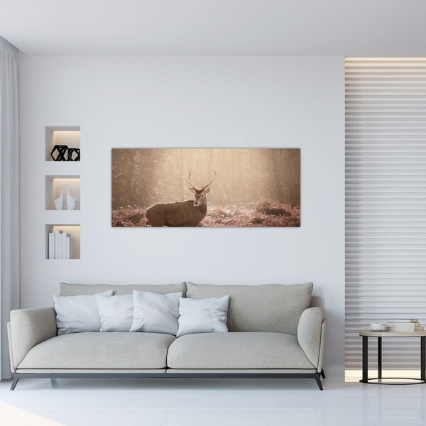 Kép - Szarvas az erdőben (120x50 cm)