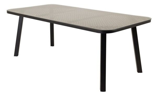 Kerti asztal Dallas 676 74x100cm, Barna, Fekete, Fém