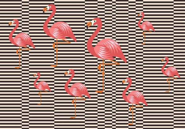 Fotótapéta - Flamingók (152,5x104 cm)