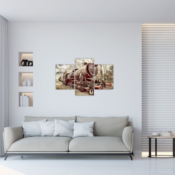 A mozdony történelmi képe (90x60 cm)
