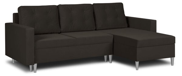 GEST Kinyitható sarokkanapé Szürke/sötétbarna