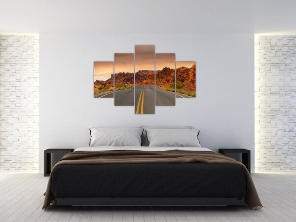 Az út és a sziklák képe (150x105 cm)
