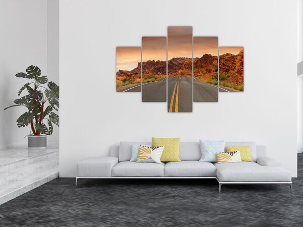 Az út és a sziklák képe (150x105 cm)